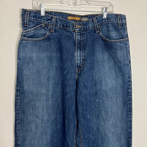 Levi's Silvertab Low & Loose Jeans Men's 36 Blue 5 Pocket Zip Rigid Denim Y2K - Picture 7 of 15